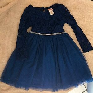 Girls holiday dress navy blue